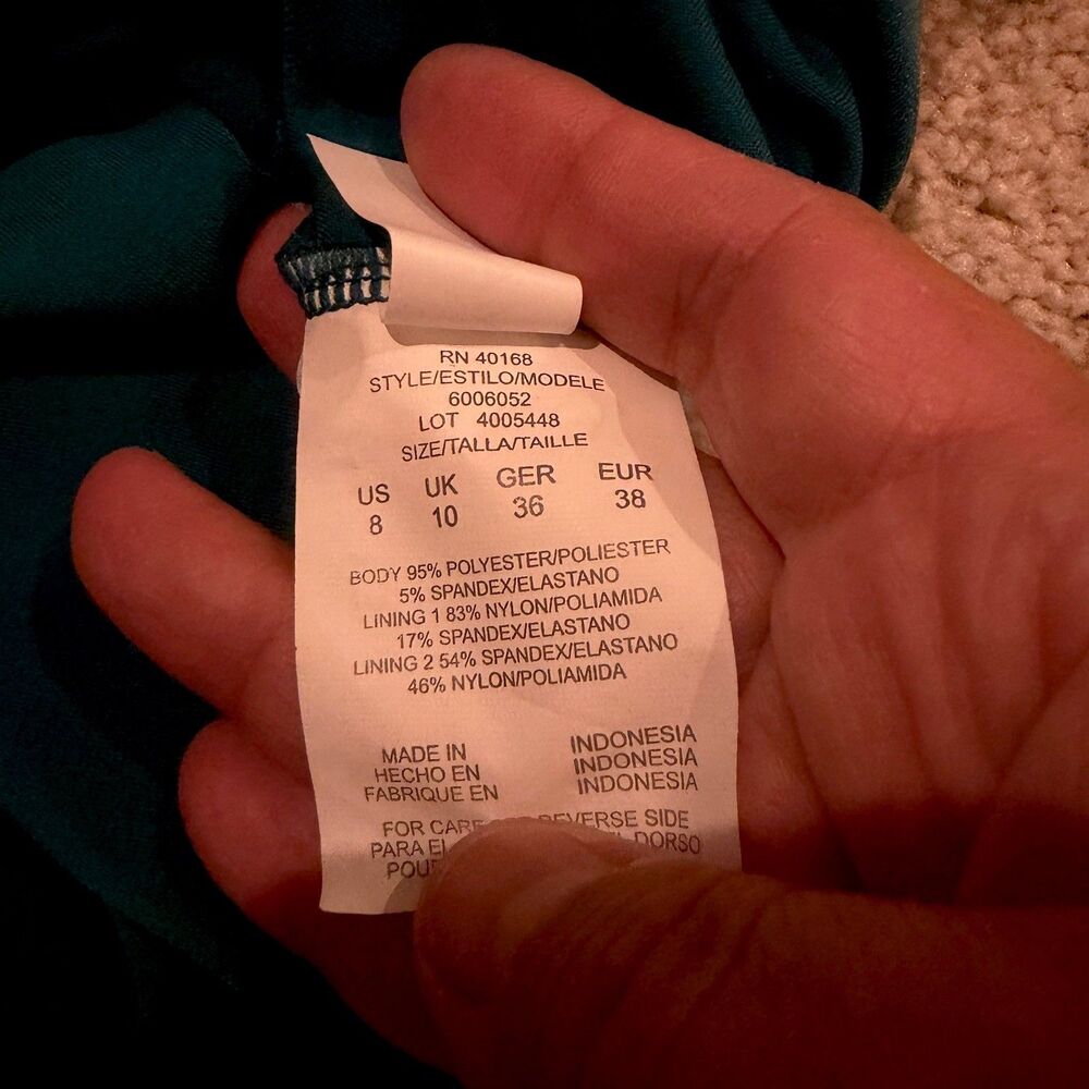 NWT MAGICSUIT by MIRACLESUIT TAYLOR TANKINI SWIMSUIT TOP Peacock Blue Women Sz 8 - Picture 7 of 8